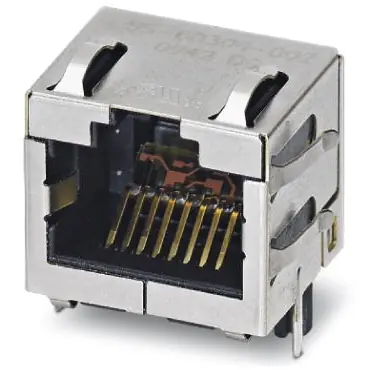 Buchse, RJ45, 8-polig, 8P8C, Cat 6A, Lötanschluss, Durchgangsloch, 1420401 Knallerangebot