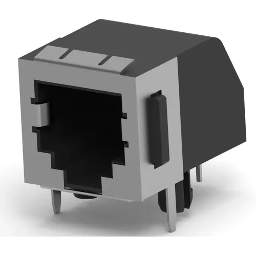 Neue Ware Buchse, RJ11/RJ14, 4-polig, 6P4C, Cat 3, Lötanschluss, Durchgangsloch, 5555140-2