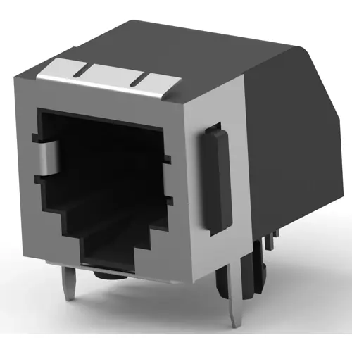 Markenprodukt Buchse, RJ11/RJ12/RJ14/RJ25, 6-polig, 6P6C, Cat 3, Lötanschluss, Durchgangsloch, 5555140-4