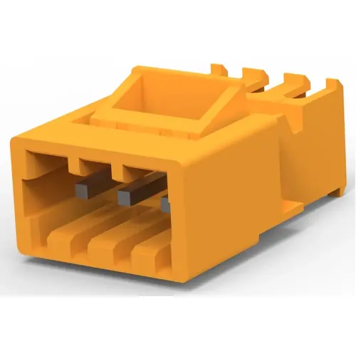 Ausverkauf Stiftleiste, 3-polig, RM 3.96 mm, abgewinkelt, orange, 3-641522-3