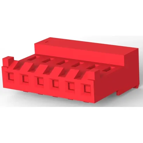 Wochenendangebot Buchsengehäuse, 6-polig, RM 3.96 mm, gerade, rot, 3-643819-6