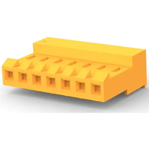 Zertifiziert Buchsengehäuse, 7-polig, RM 3.96 mm, gerade, orange, 3-640426-7