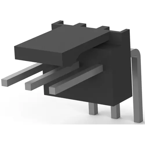 Zertifiziert Stiftleiste, 3-polig, RM 2.54 mm, abgewinkelt, schwarz, 3-647630-3