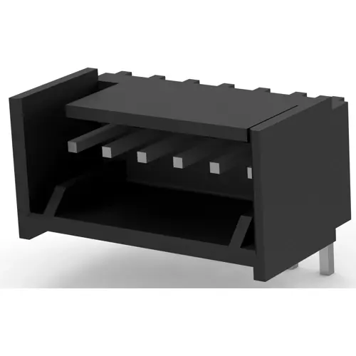 Zertifiziert Stiftleiste, 6-polig, RM 2.54 mm, abgewinkelt, schwarz, 2-644803-6