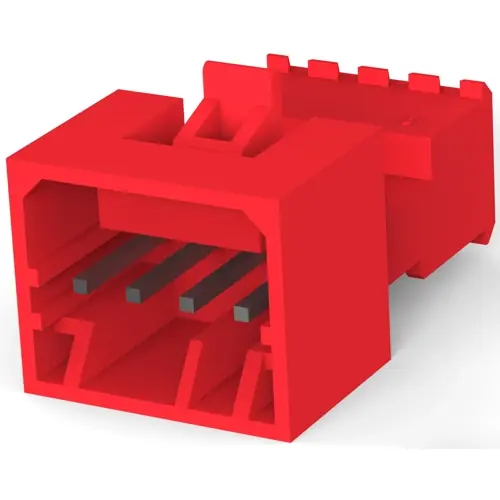 Angebot Stiftleiste, 4-polig, RM 2.54 mm, abgewinkelt, rot, 3-647000-4