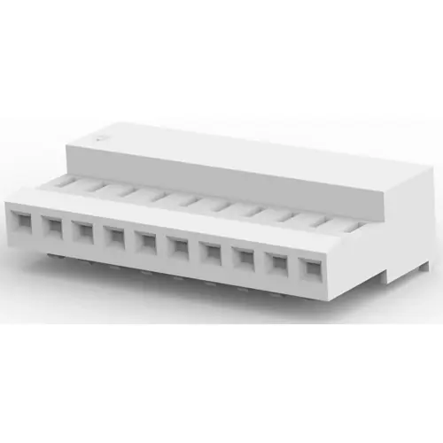 Wochenendangebot Buchsengehäuse, 10-polig, RM 2.54 mm, abgewinkelt, weiß, 4-640441-0