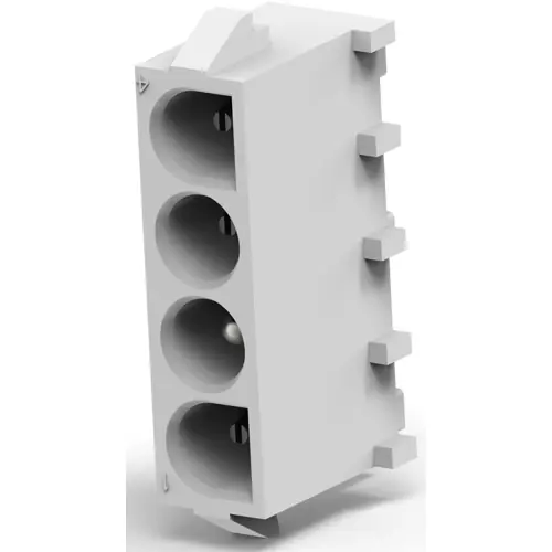 Abverkauf Stiftleiste, 4-polig, RM 6.35 mm, gerade, weiß, 194096-2