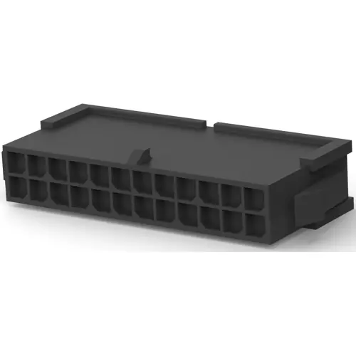 Wochenendangebot Steckergehäuse, 24-polig, RM 3 mm, gerade, schwarz, 2-794615-4