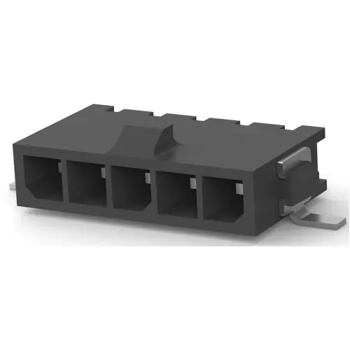 Abverkauf Stiftleiste, 5-polig, RM 3 mm, abgewinkelt, schwarz, 2-1445057-5