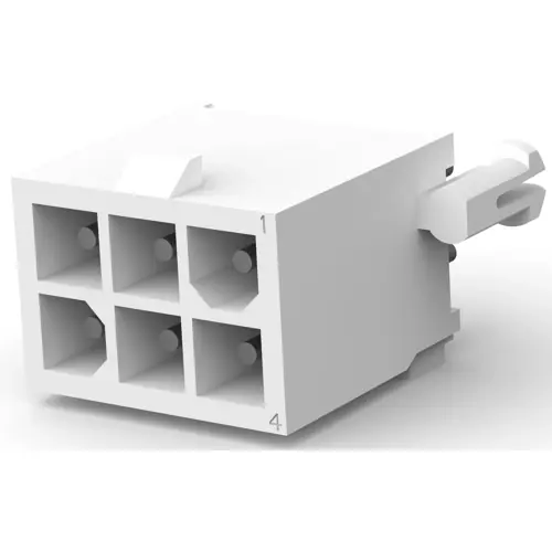 Zertifiziert Stiftleiste, 6-polig, RM 4.14 mm, gerade, weiß, 1-770178-0