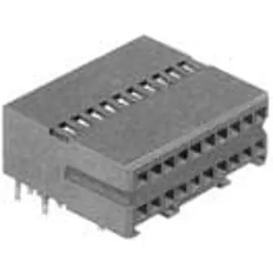 Wochenendangebot Buchsenleiste, 20-polig, RM 1.27 mm, abgewinkelt, schwarz, 103911-2