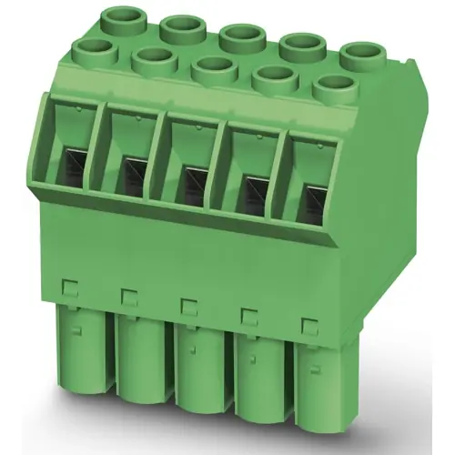 Abverkauf Buchsenleiste, 2-polig, RM 10.16 mm, gerade, grün, 1715251