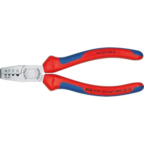 Begrenztes Angebot Crimpzange für Aderendhülsen, 0,25-2,5 mm², AWG 23-13, Knipex 97 62 145 A