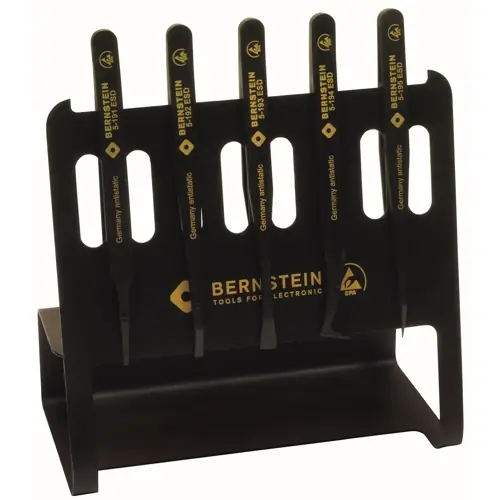 Wochenendangebot ESD Pinzettensatz (5 Pinzetten), isoliert, Kunststoff, 140 mm, 5-090 V