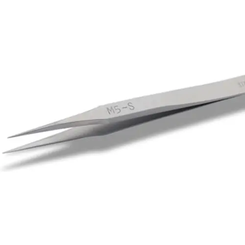 Ausverkauf ESD Mini-Pinzette, antimagnetisch, Edelstahl, 80 mm, M5S